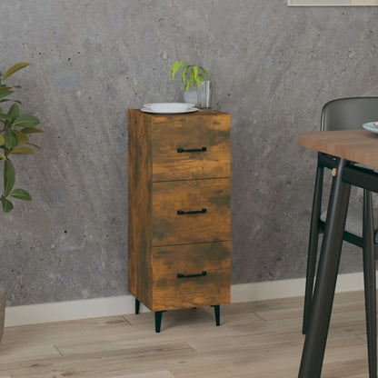 Dressoir 34,5X34X90 Cm Bewerkt Hout Gerookt Eiken