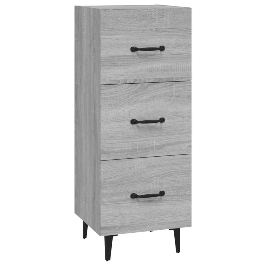 Dressoir 34,5X34X90 Cm Bewerkt Hout Grijs Sonoma Eikenkleurig
