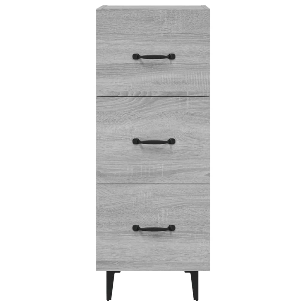 Dressoir 34,5X34X90 Cm Bewerkt Hout Grijs Sonoma Eikenkleurig