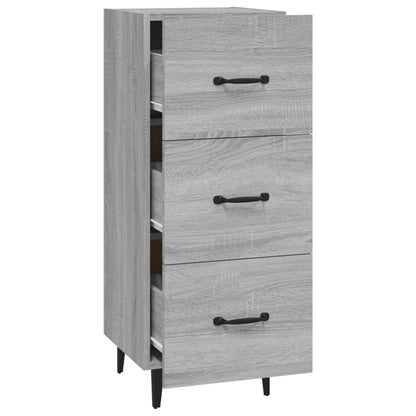 Dressoir 34,5X34X90 Cm Bewerkt Hout Grijs Sonoma Eikenkleurig