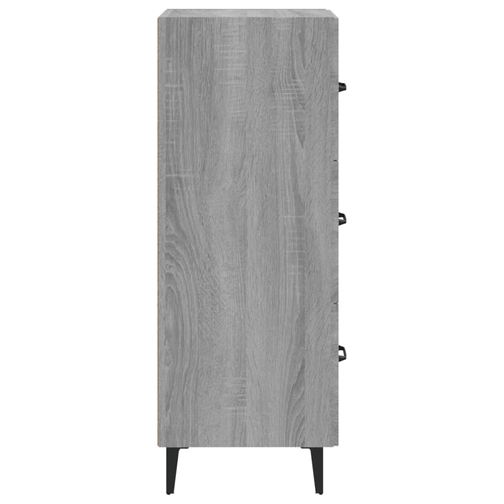 Dressoir 34,5X34X90 Cm Bewerkt Hout Grijs Sonoma Eikenkleurig