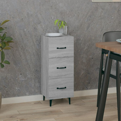 Dressoir 34,5X34X90 Cm Bewerkt Hout Grijs Sonoma Eikenkleurig