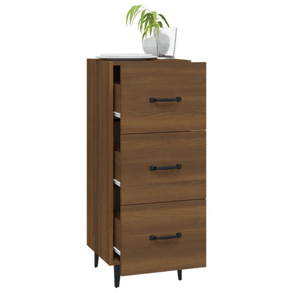 Dressoir 34,5X34X90 Cm Bewerkt Hout Bruin Eikenkleur