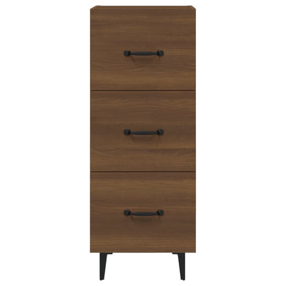 Dressoir 34,5X34X90 Cm Bewerkt Hout Bruin Eikenkleur