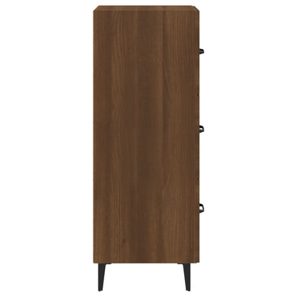 Dressoir 34,5X34X90 Cm Bewerkt Hout Bruin Eikenkleur