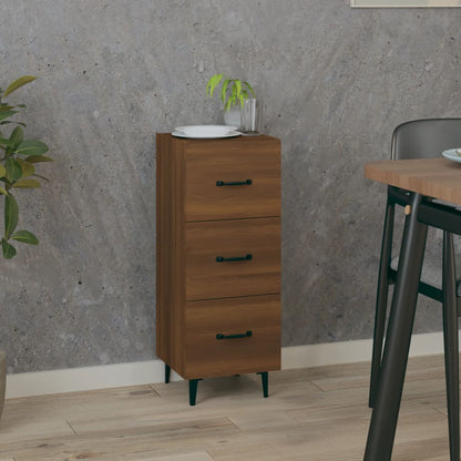 Dressoir 34,5X34X90 Cm Bewerkt Hout Bruin Eikenkleur