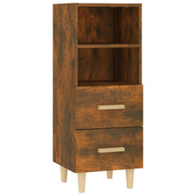 Dressoir 34,5X34X90 Cm Bewerkt Hout Gerookt Eikenkleurig