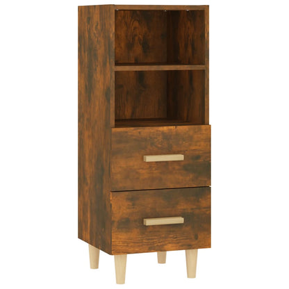 Dressoir 34,5X34X90 Cm Bewerkt Hout Gerookt Eikenkleurig