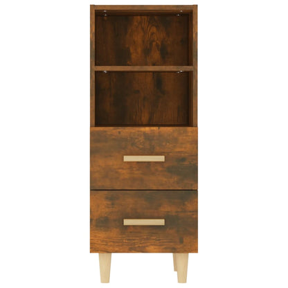 Dressoir 34,5X34X90 Cm Bewerkt Hout Gerookt Eikenkleurig