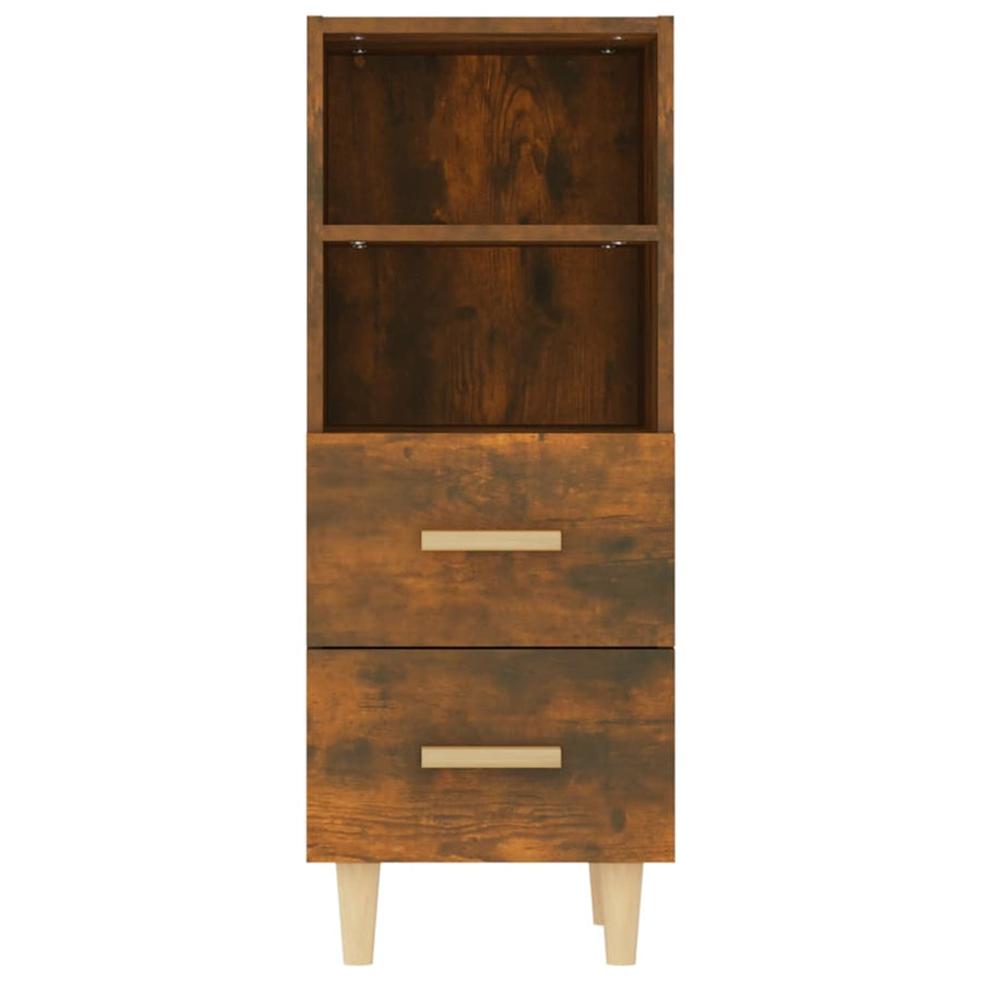Dressoir 34,5X34X90 Cm Bewerkt Hout Gerookt Eikenkleurig