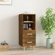 Dressoir 34,5x34x90 cm bewerkt hout gerookt eiken