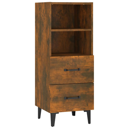 Dressoir 34,5X34X90 Cm Bewerkt Hout Gerookt Eikenkleurig