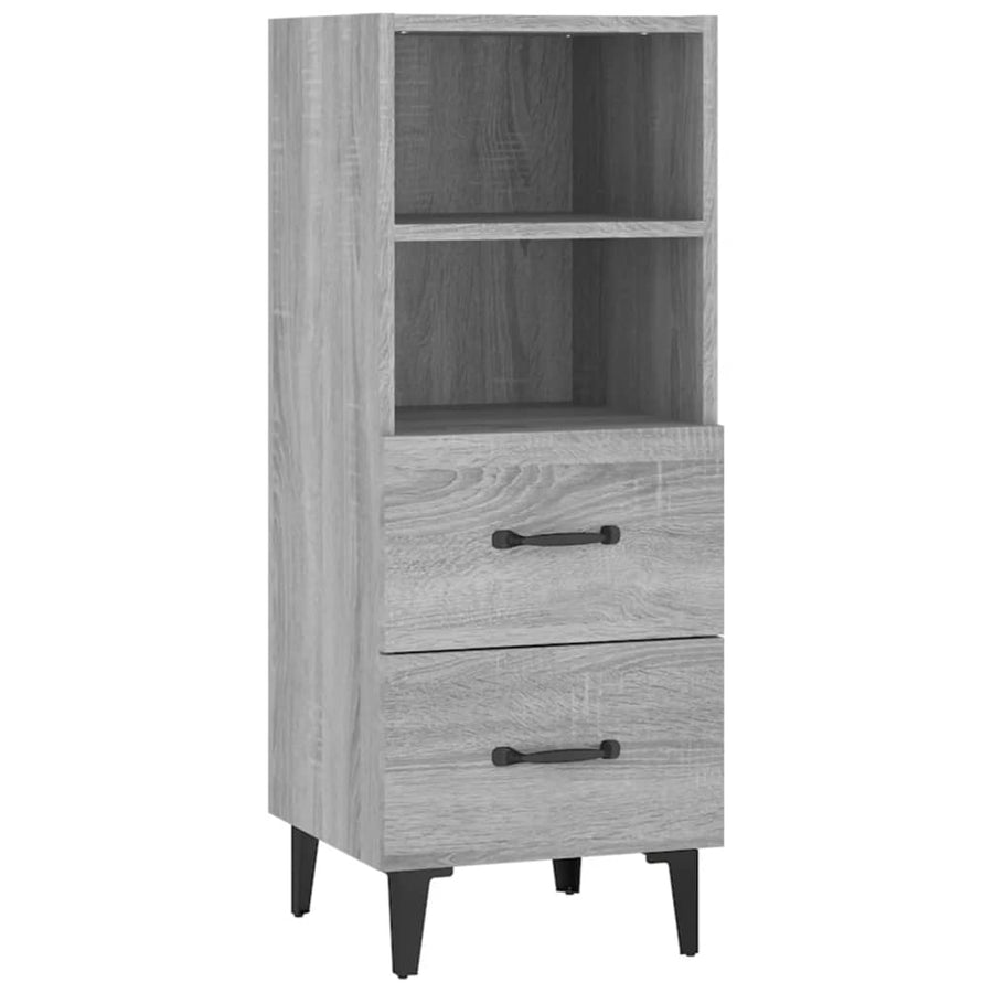 Dressoir 34,5X34X90 Cm Bewerkt Hout Grijs Sonoma Eikenkleurig