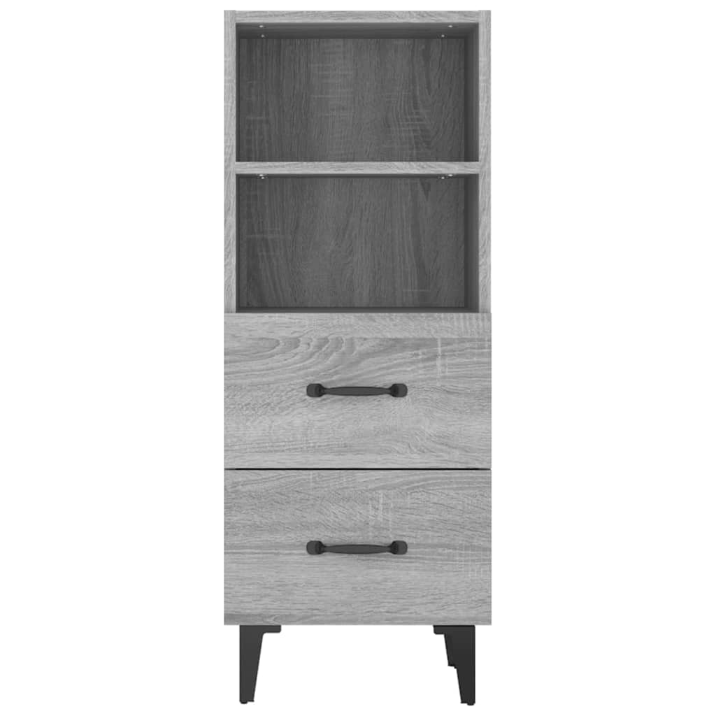 Dressoir 34,5X34X90 Cm Bewerkt Hout Grijs Sonoma Eikenkleurig