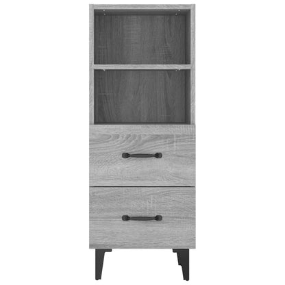 Dressoir 34,5X34X90 Cm Bewerkt Hout Grijs Sonoma Eikenkleurig
