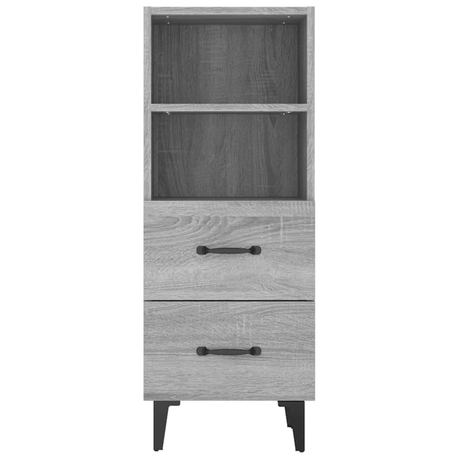 Dressoir 34,5X34X90 Cm Bewerkt Hout Grijs Sonoma Eikenkleurig