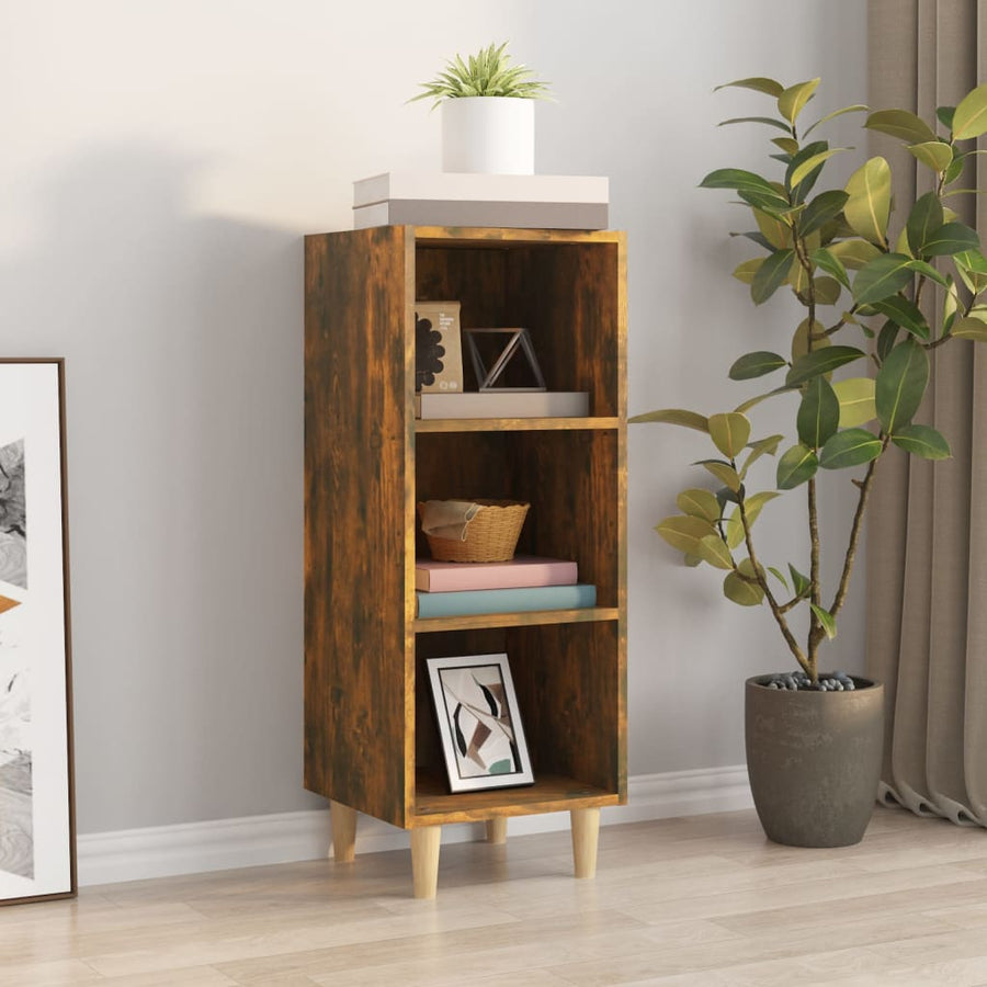 Dressoir 34,5X32,5X90 Cm Bewerkt Hout Kleurig Gerookt eiken
