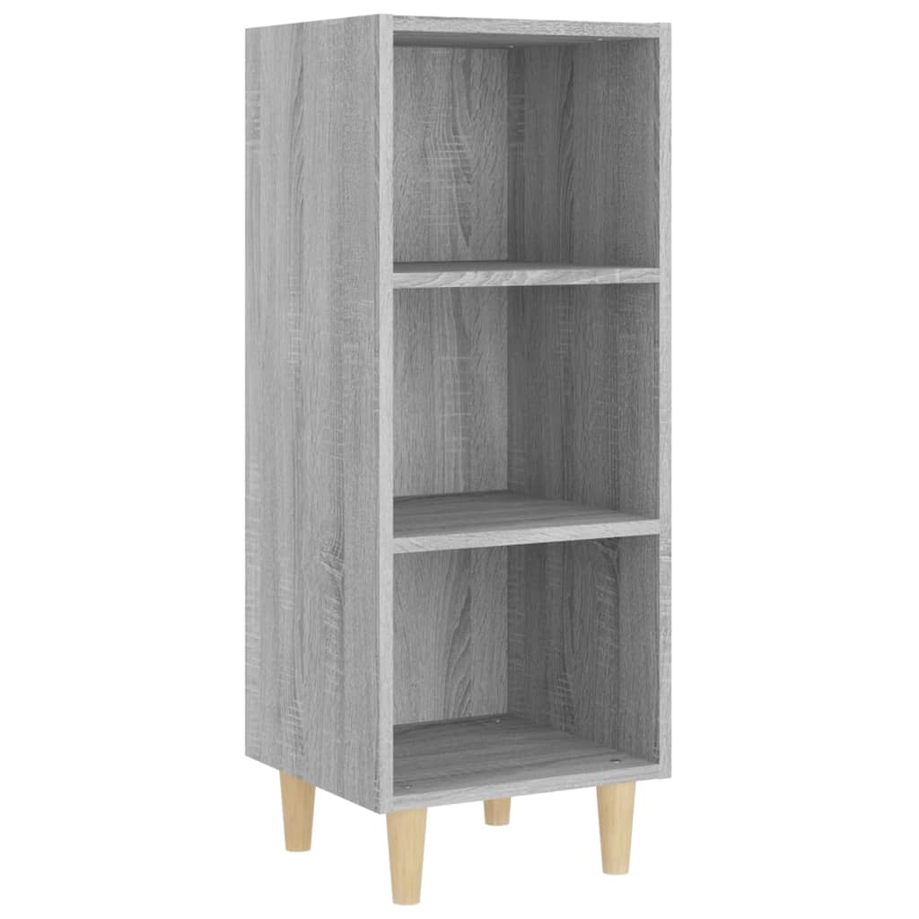 Dressoir 34,5X32,5X90 Cm Bewerkt Hout Eikenkleurig Grijs sonoma