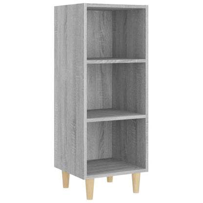 Dressoir 34,5X32,5X90 Cm Bewerkt Hout Eikenkleurig Grijs sonoma