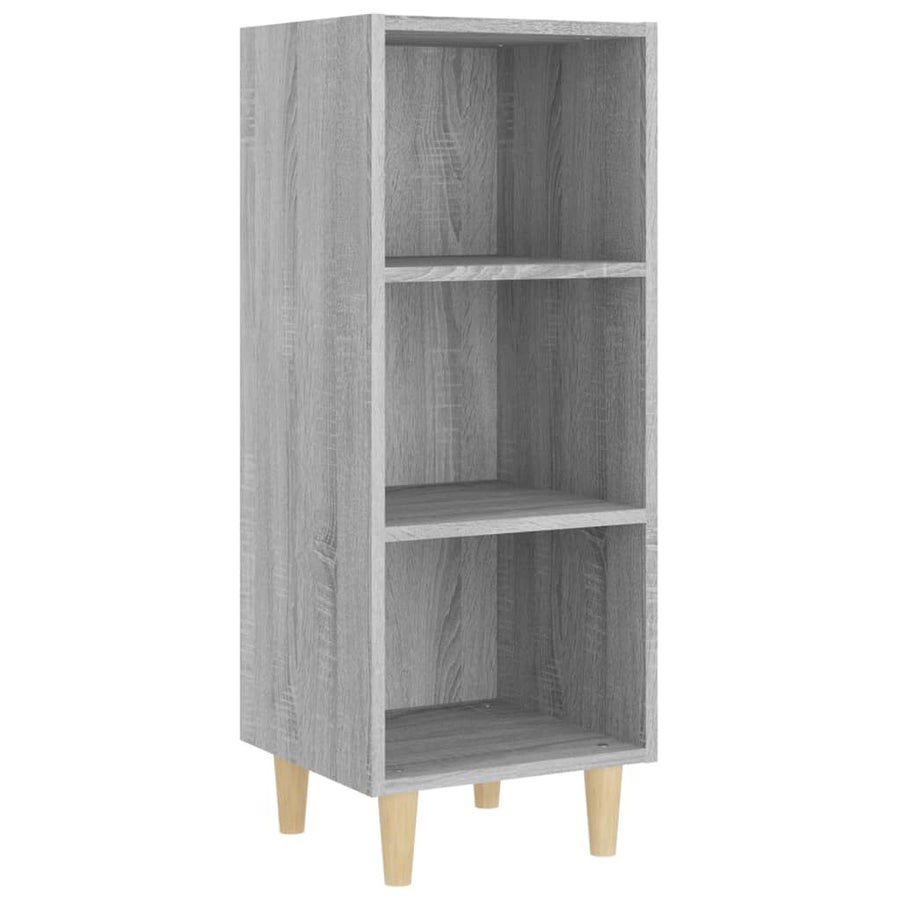 Dressoir 34,5X32,5X90 Cm Bewerkt Hout Eikenkleurig Grijs sonoma