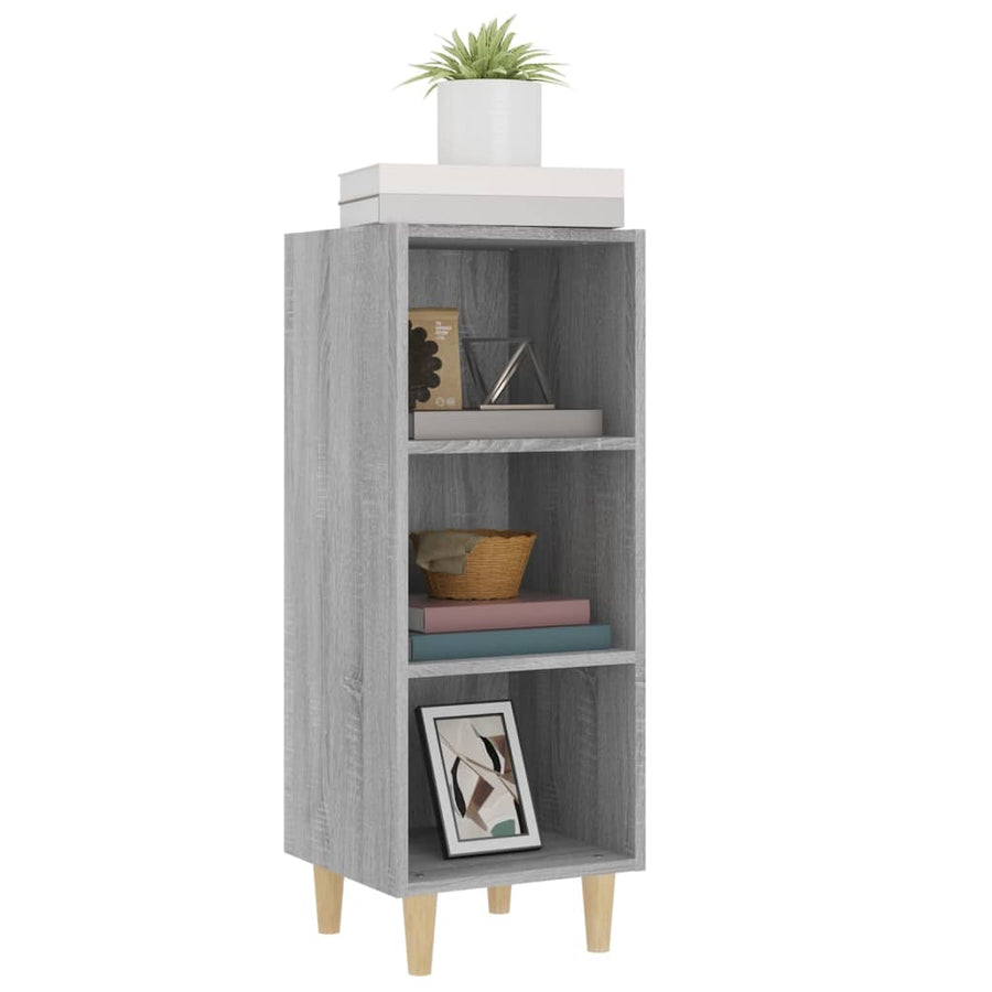 Dressoir 34,5X32,5X90 Cm Bewerkt Hout Eikenkleurig Grijs sonoma