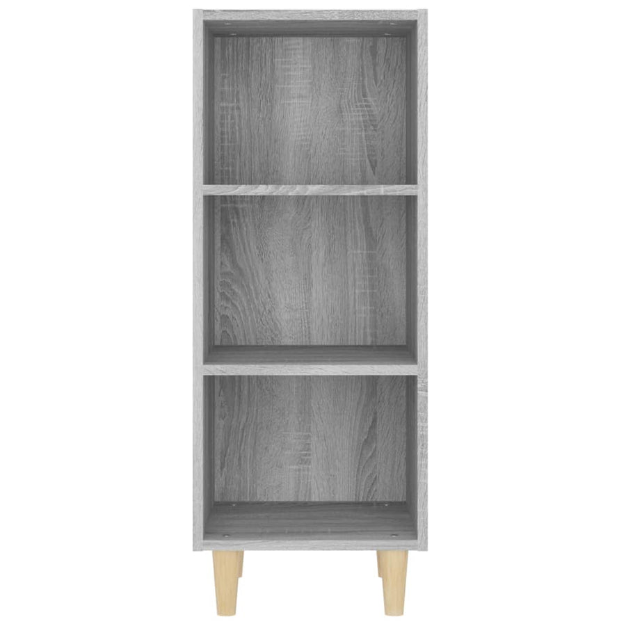 Dressoir 34,5X32,5X90 Cm Bewerkt Hout Eikenkleurig Grijs sonoma