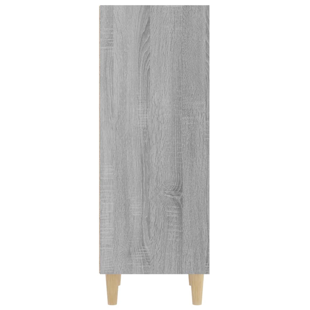 Dressoir 34,5X32,5X90 Cm Bewerkt Hout Eikenkleurig Grijs sonoma