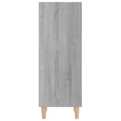 Dressoir 34,5X32,5X90 Cm Bewerkt Hout Eikenkleurig Grijs sonoma