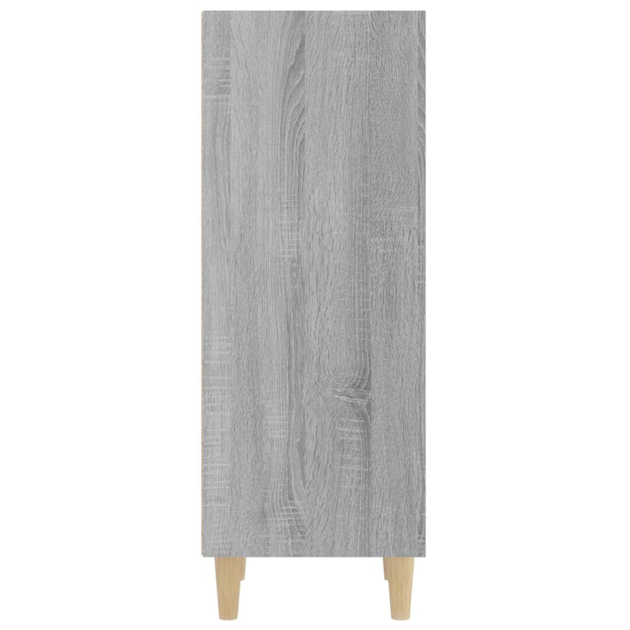 Dressoir 34,5X32,5X90 Cm Bewerkt Hout Eikenkleurig Grijs sonoma