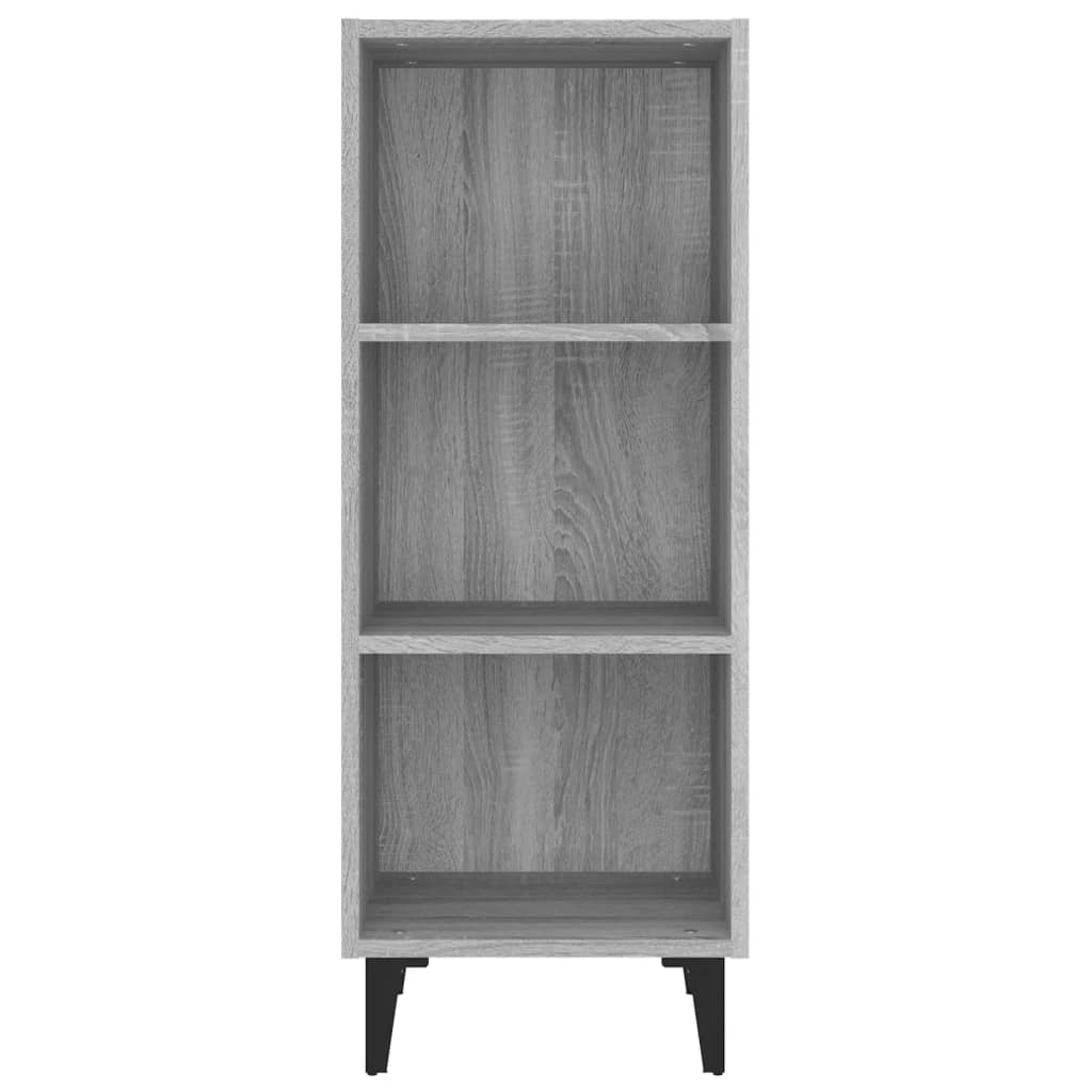 Dressoir 34,5X32,5X90 Cm Bewerkt Hout Grijs Sonoma Eikenkleurig