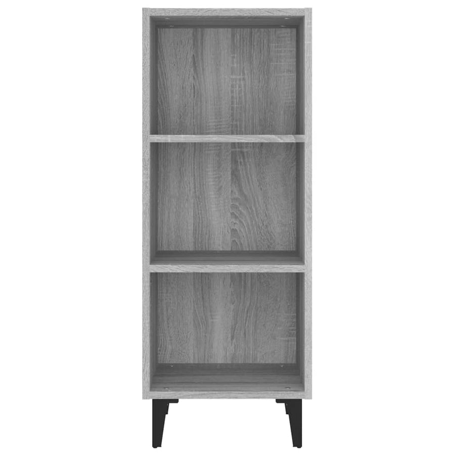 Dressoir 34,5X32,5X90 Cm Bewerkt Hout Grijs Sonoma Eikenkleurig