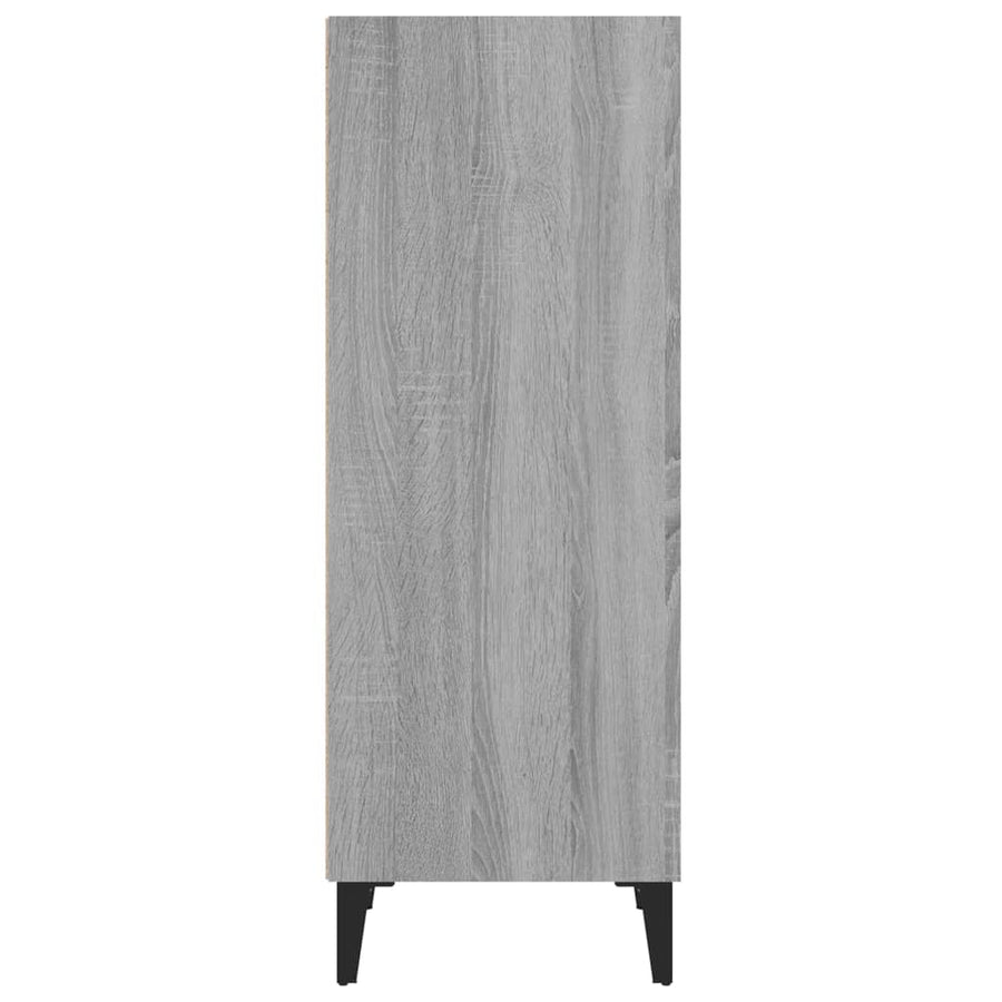 Dressoir 34,5X32,5X90 Cm Bewerkt Hout Grijs Sonoma Eikenkleurig
