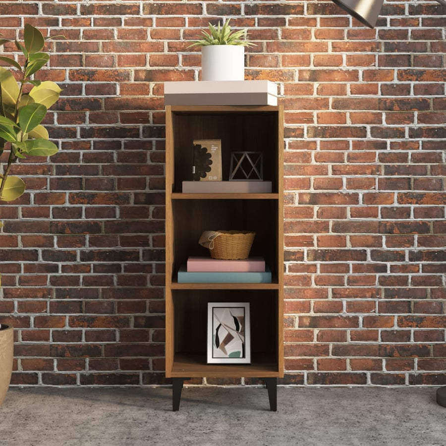 Dressoir 34,5X32,5X90 Cm Bewerkt Hout Bruin Eikenkleur