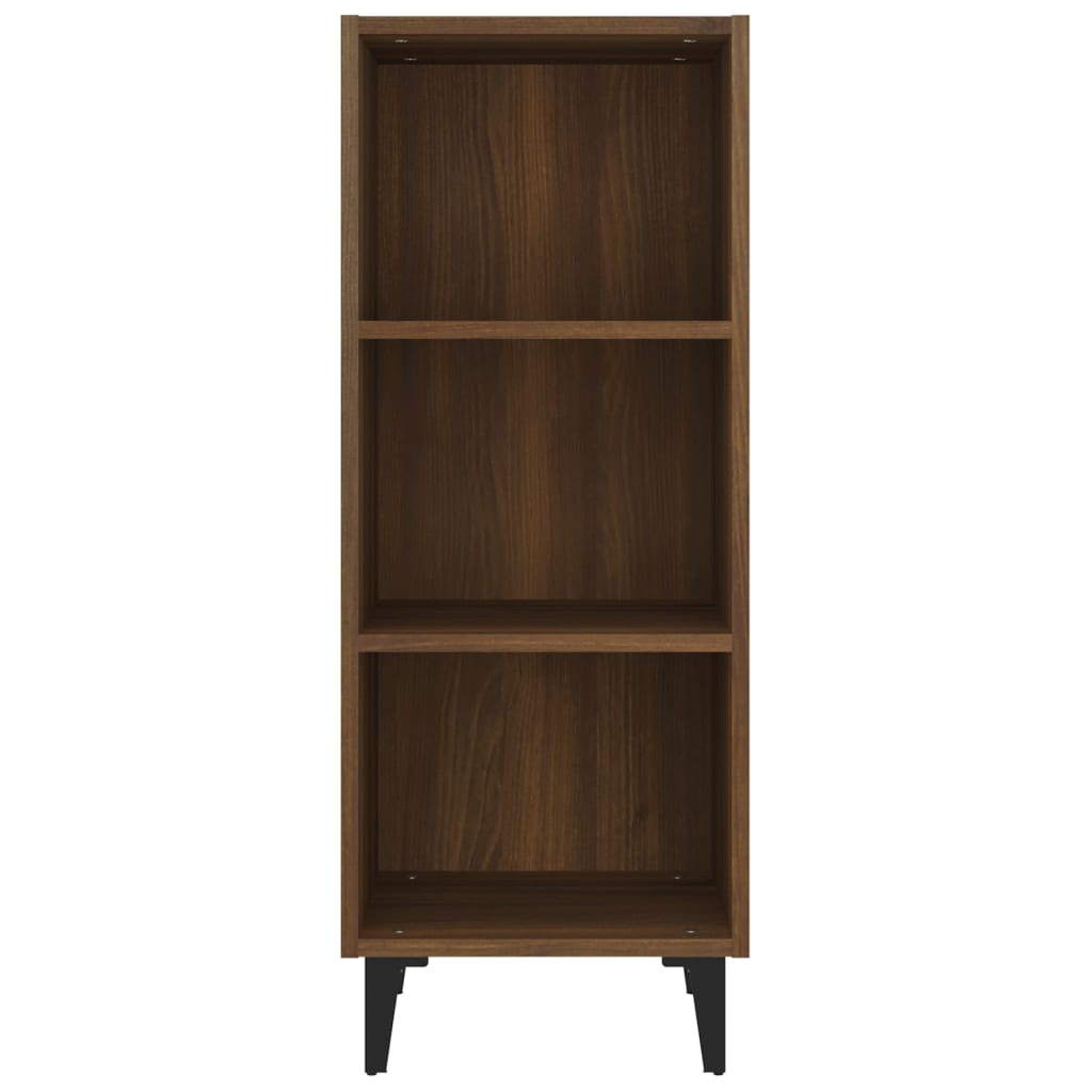 Dressoir 34,5X32,5X90 Cm Bewerkt Hout Bruin Eikenkleur