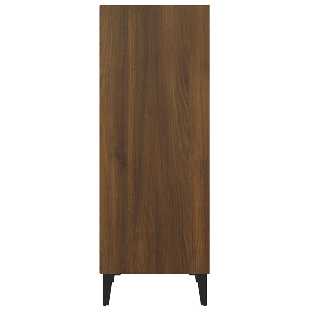 Dressoir 34,5X32,5X90 Cm Bewerkt Hout Bruin Eikenkleur