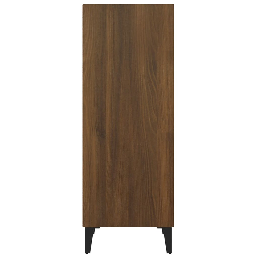 Dressoir 34,5X32,5X90 Cm Bewerkt Hout Bruin Eikenkleur