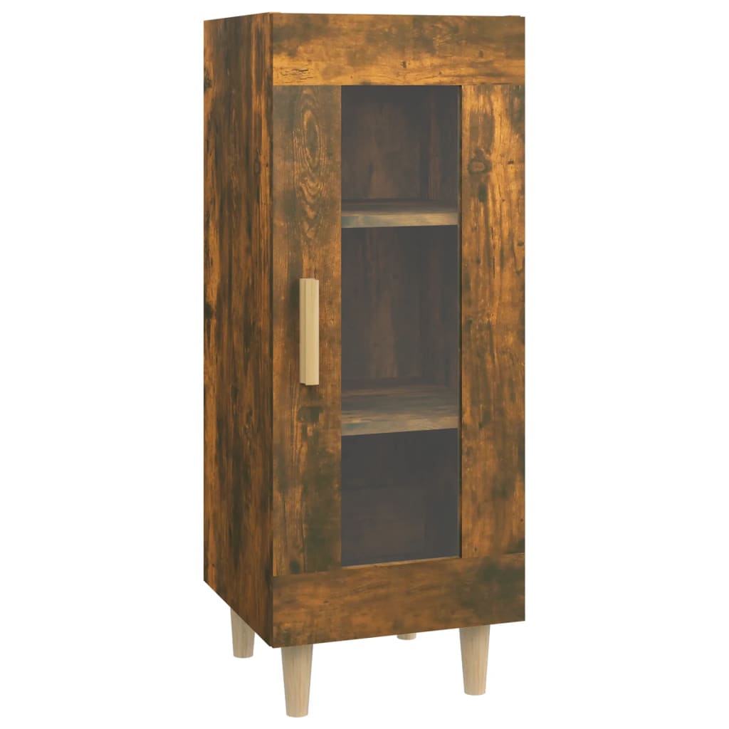 Dressoir 34,5X34X90 Cm Bewerkt Hout Gerookt Eiken