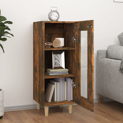 Dressoir 34,5X34X90 Cm Bewerkt Hout Gerookt Eiken