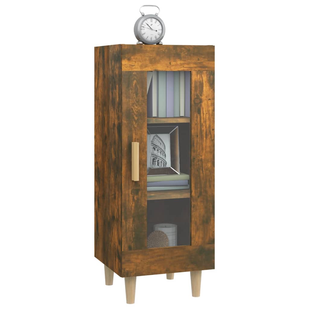 Dressoir 34,5X34X90 Cm Bewerkt Hout Gerookt Eiken