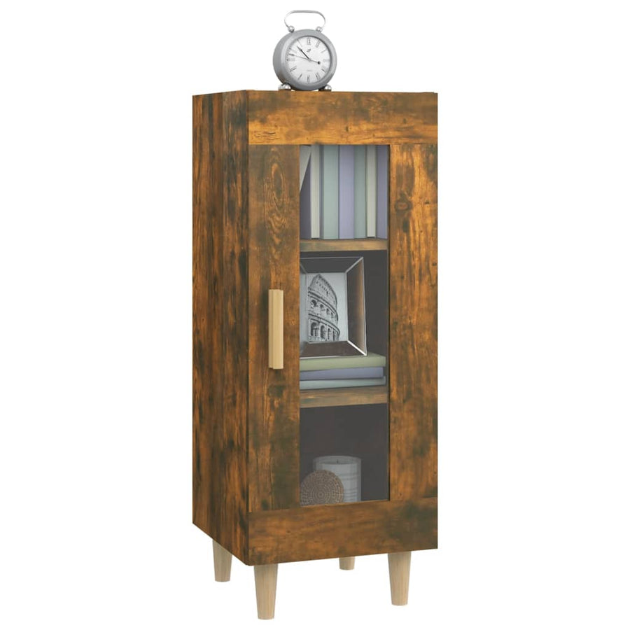 Dressoir 34,5X34X90 Cm Bewerkt Hout Gerookt Eiken