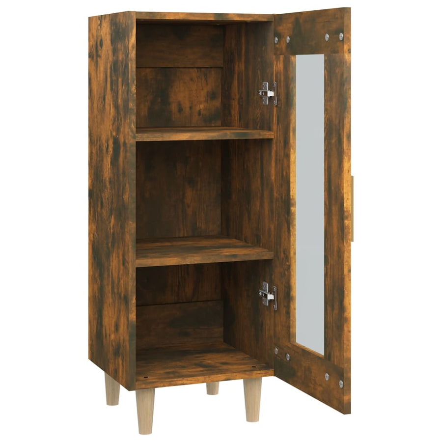 Dressoir 34,5X34X90 Cm Bewerkt Hout Gerookt Eiken