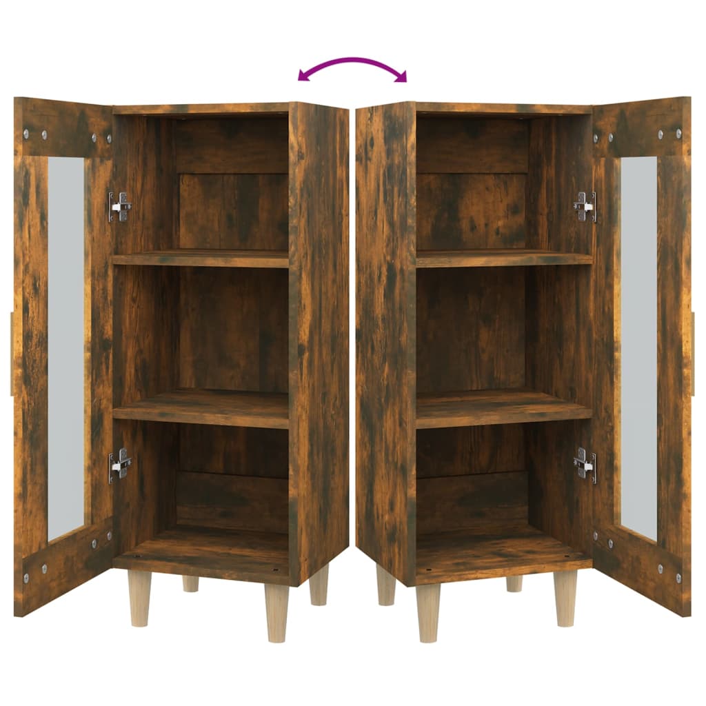 Dressoir 34,5X34X90 Cm Bewerkt Hout Gerookt Eiken