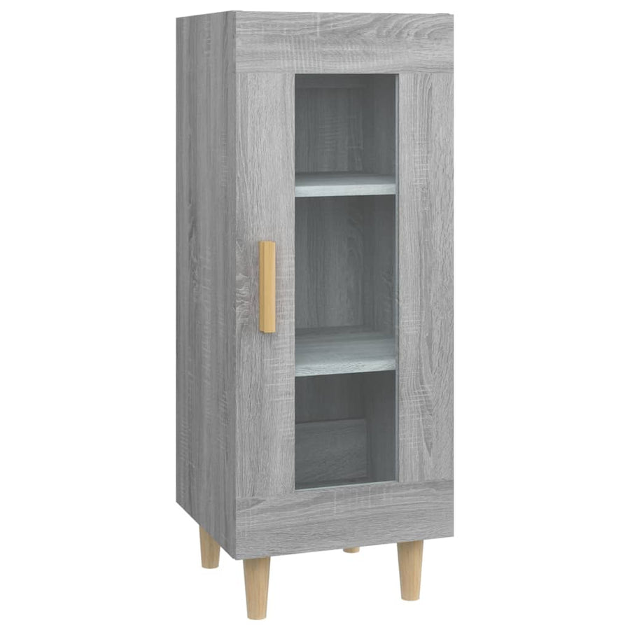 Dressoir 34,5X34X90 Cm Bewerkt Hout Eikenkleurig Grijs sonoma