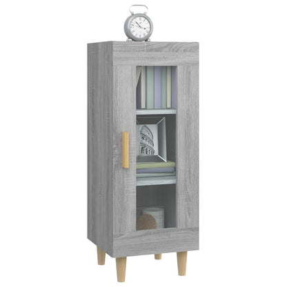 Dressoir 34,5X34X90 Cm Bewerkt Hout Eikenkleurig Grijs sonoma