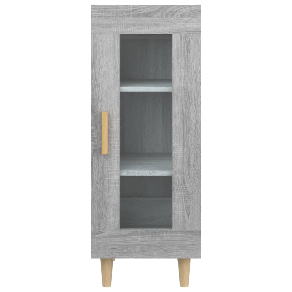 Dressoir 34,5X34X90 Cm Bewerkt Hout Eikenkleurig Grijs sonoma