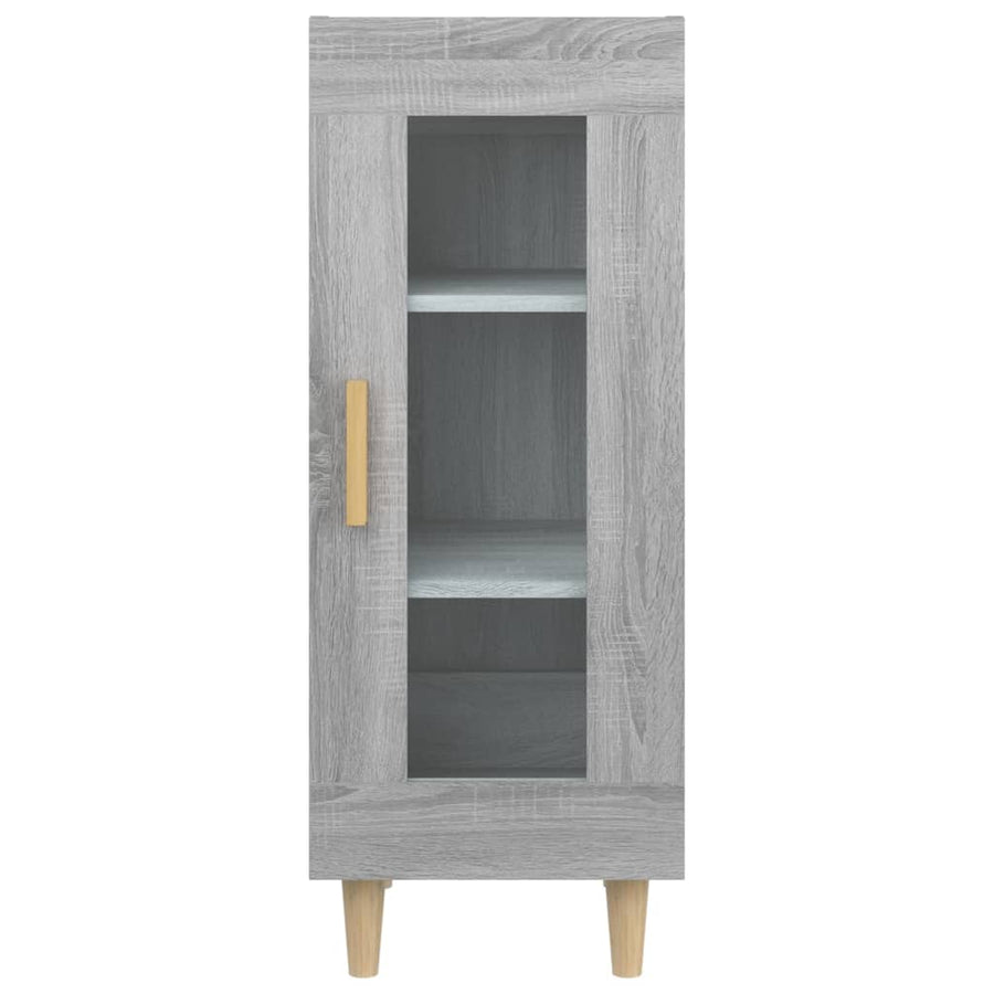 Dressoir 34,5X34X90 Cm Bewerkt Hout Eikenkleurig Grijs sonoma