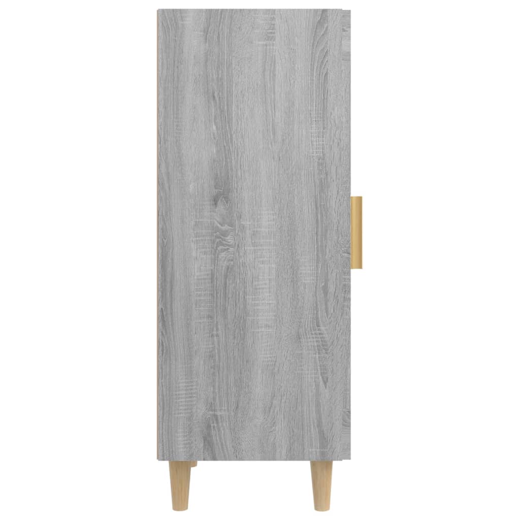 Dressoir 34,5X34X90 Cm Bewerkt Hout Eikenkleurig Grijs sonoma