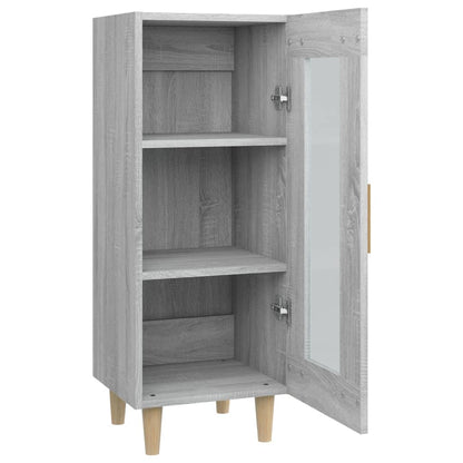 Dressoir 34,5X34X90 Cm Bewerkt Hout Eikenkleurig Grijs sonoma