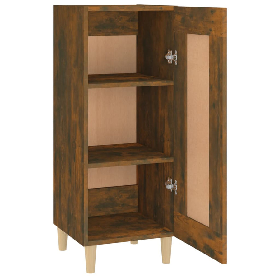 Dressoir 34,5X34X90 Cm Bewerkt Hout Gerookt Eiken