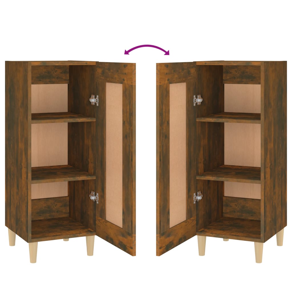 Dressoir 34,5X34X90 Cm Bewerkt Hout Gerookt Eiken
